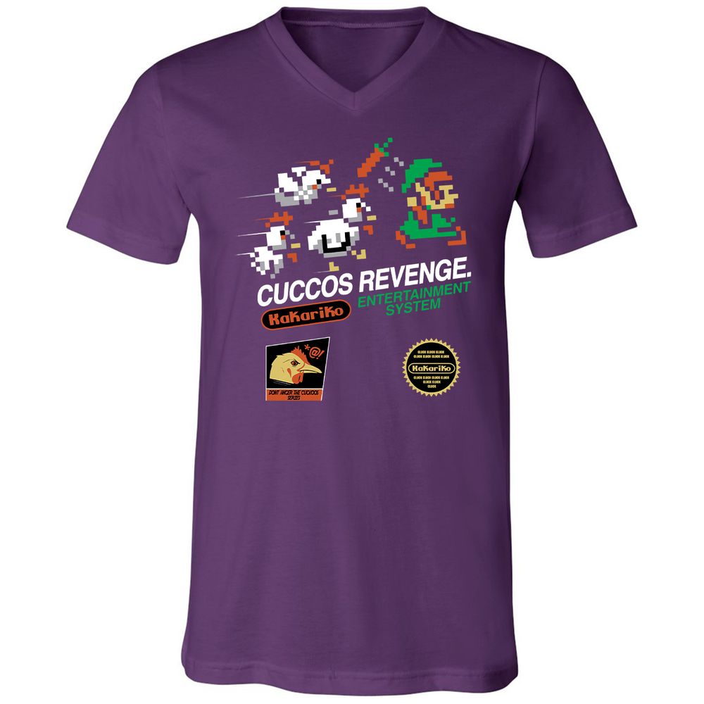 Unisex V-Neck T-Shirt - 5YHBQBQD - Team Purple - 9