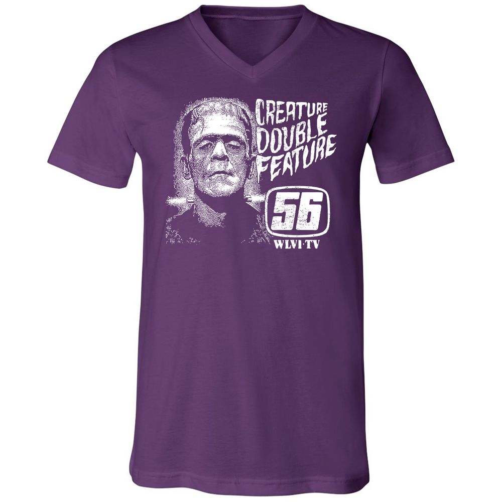 Unisex V-Neck T-Shirt - EX2DUSKU - Team Purple - 9