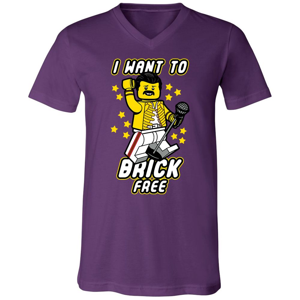Unisex V-Neck T-Shirt - N4878JZB - Team Purple - 9