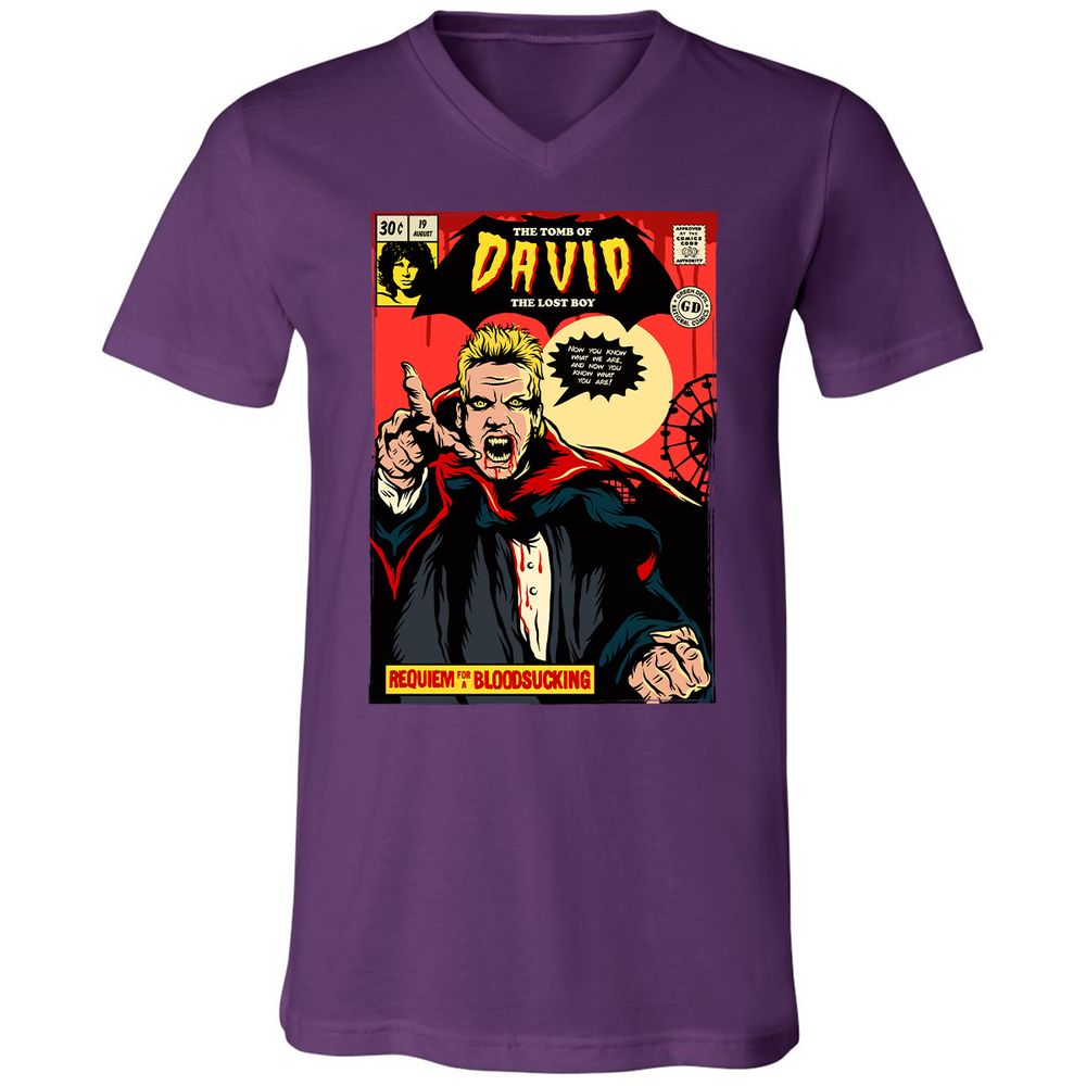 Unisex V-Neck T-Shirt - NTP7C5SC - Team Purple - 9