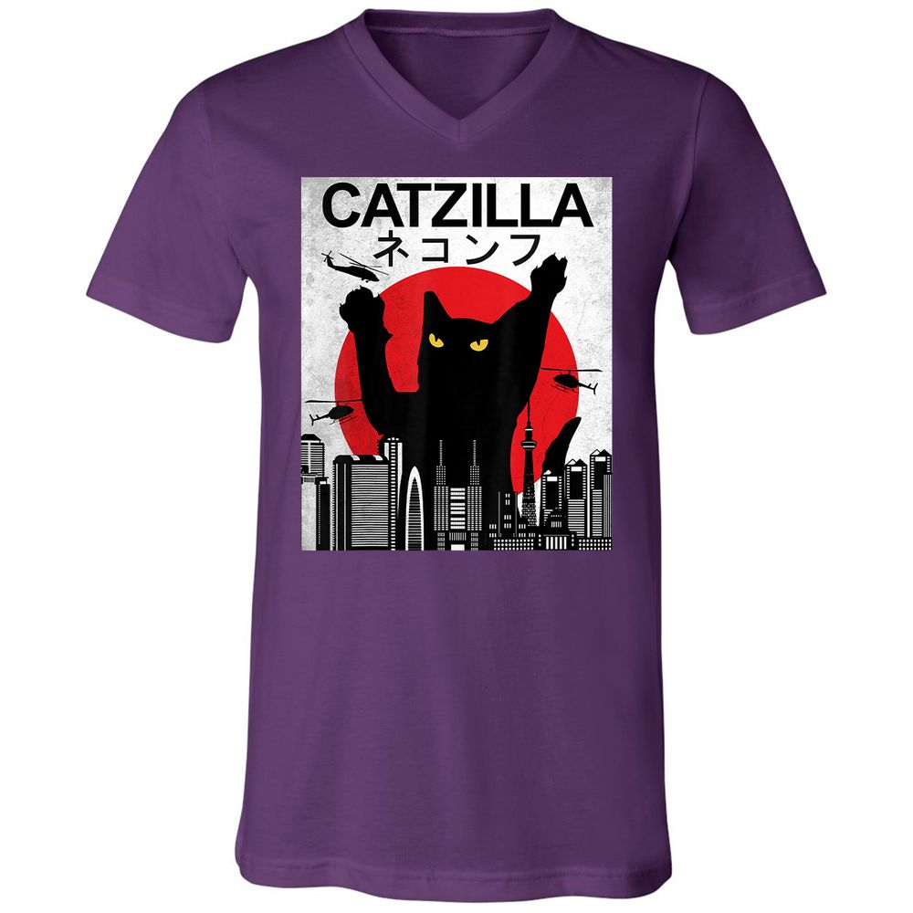 Unisex V-Neck T-Shirt - 2BFVWVVV - Team Purple - 9