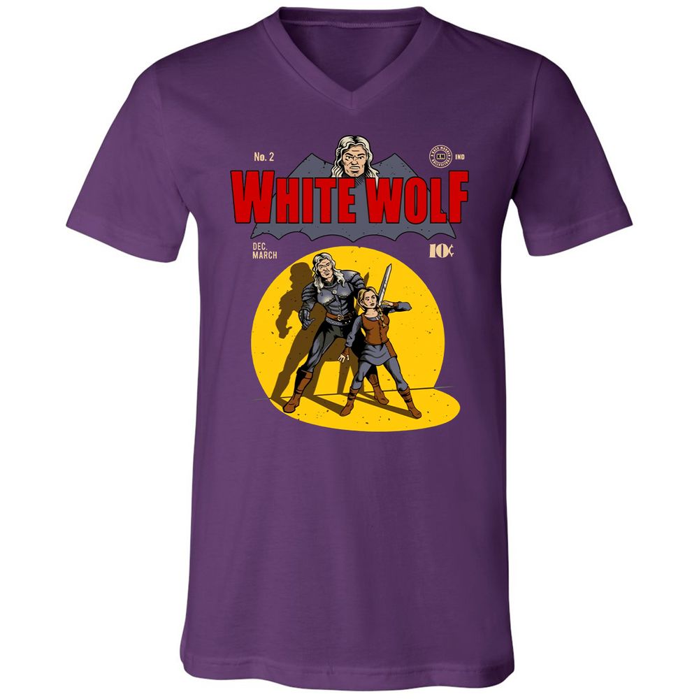 Unisex V-Neck T-Shirt - F1UYR8VV - Team Purple - 9