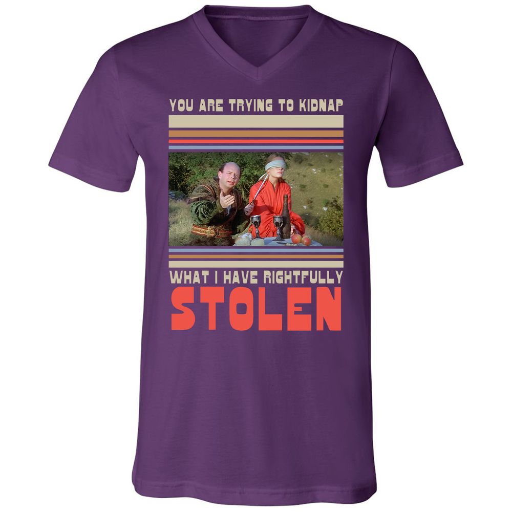 Unisex V-Neck T-Shirt - JRBGH9UD - Team Purple - 9