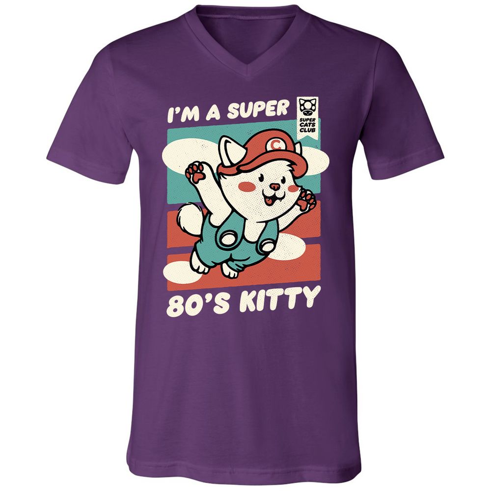 Unisex V-Neck T-Shirt - TG77YGVV - Team Purple - 9