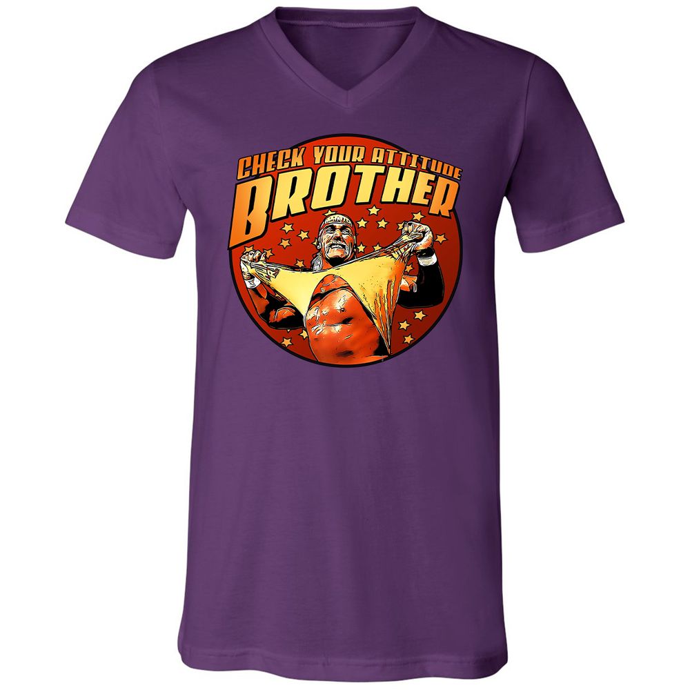Unisex V-Neck T-Shirt - 6K7ALRNJ - Team Purple - 9