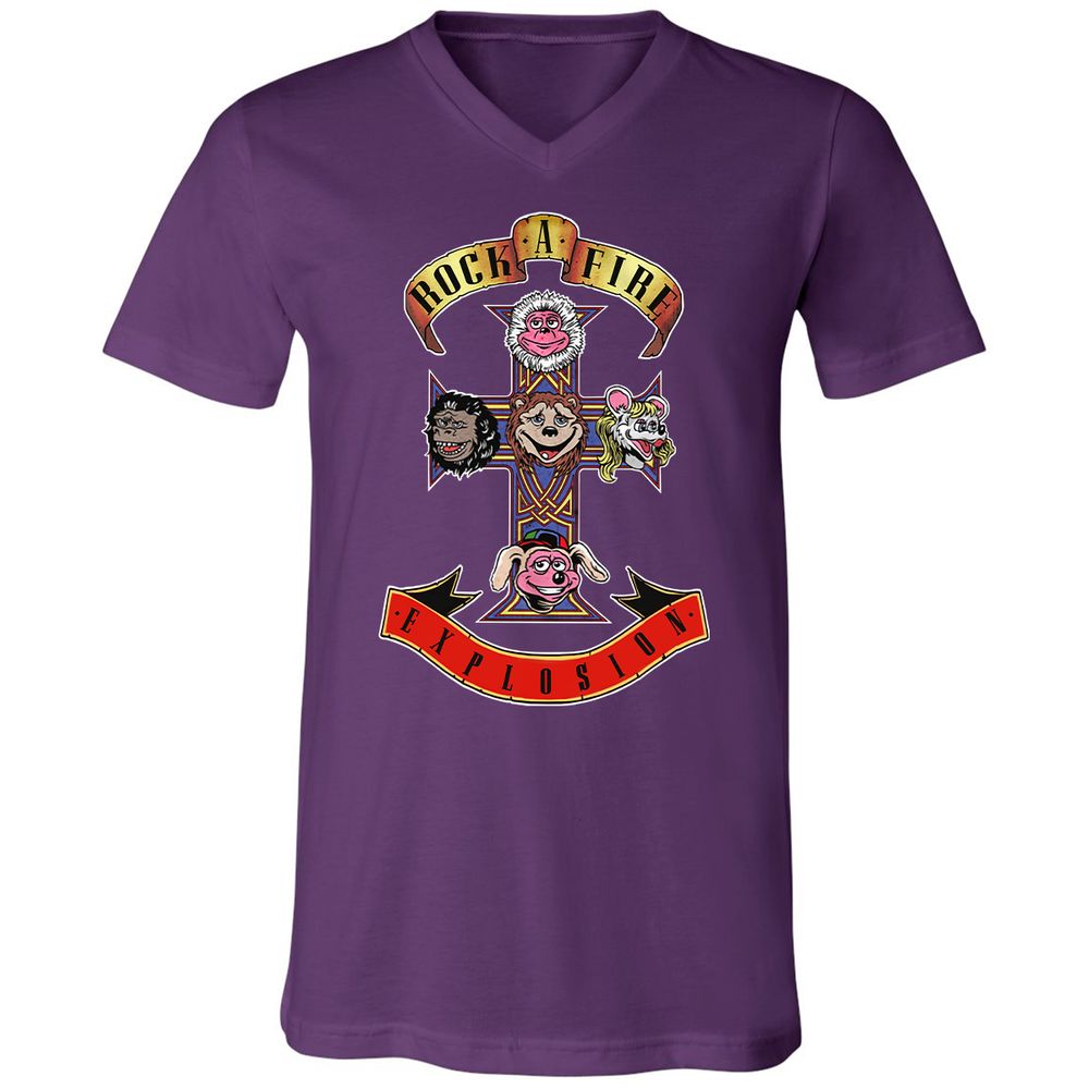 Unisex V-Neck T-Shirt - A41CELKZ - Team Purple - 9