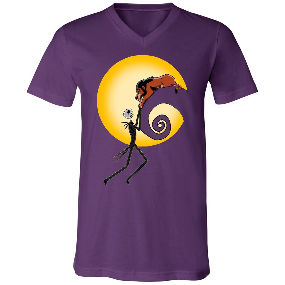 Unisex V-Neck T-Shirt - XE739XT3 - Team Purple - 9