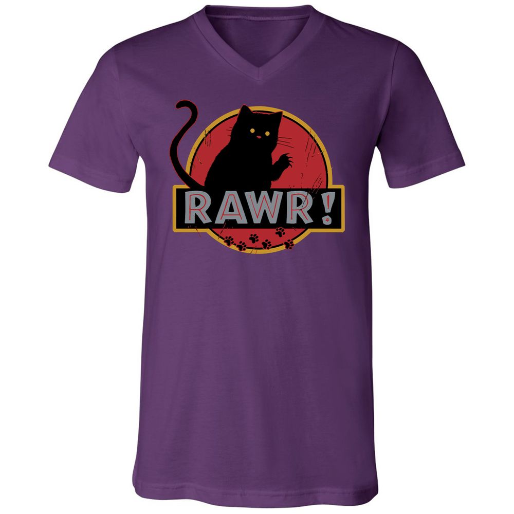 Unisex V-Neck T-Shirt - 7JUWH8MJ - Team Purple - 9