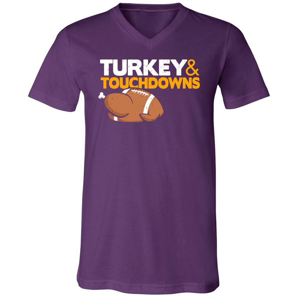Unisex V-Neck T-Shirt - W4GQFJ7D - Team Purple - 9