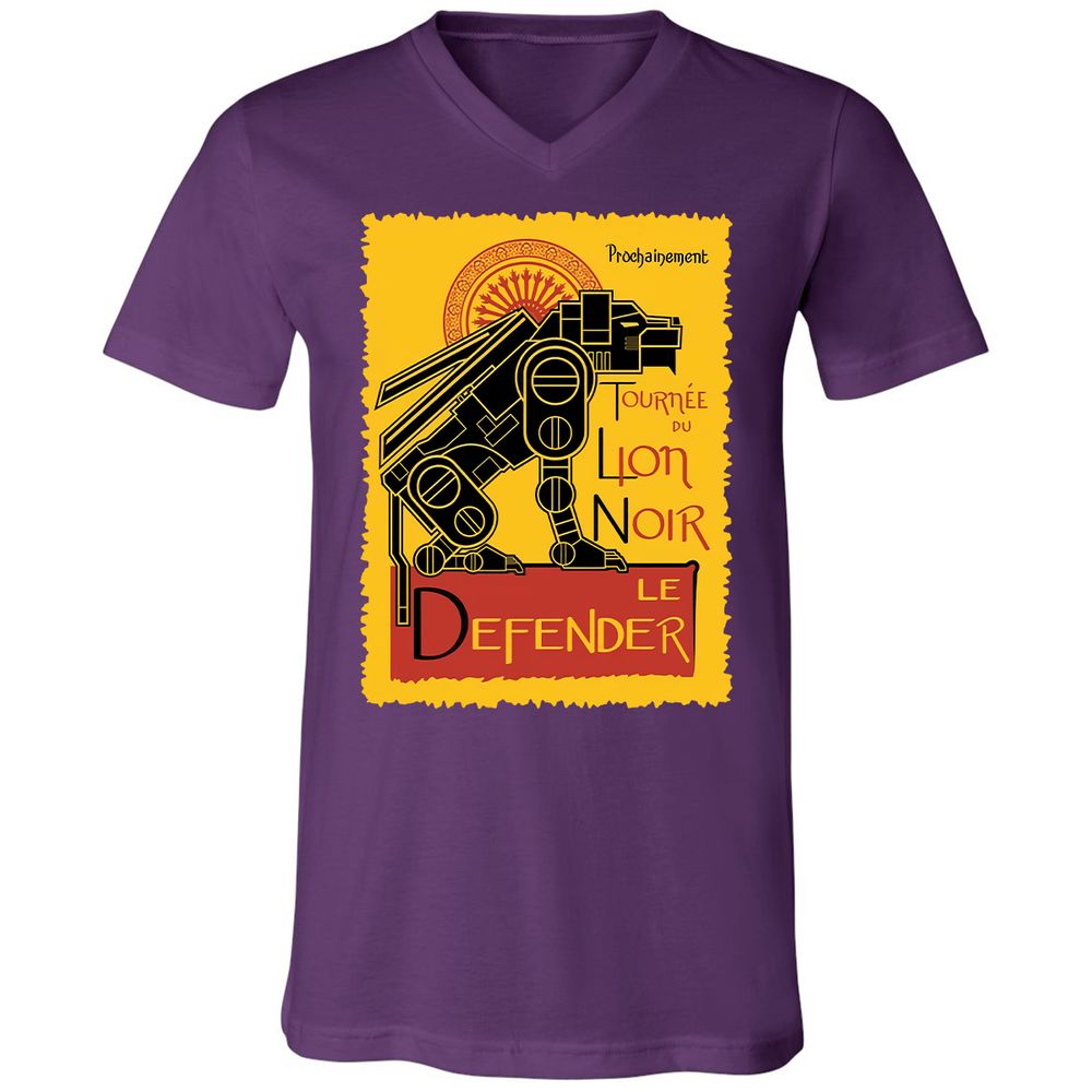 Unisex V-Neck T-Shirt - 4RLULENJ - Team Purple - 9