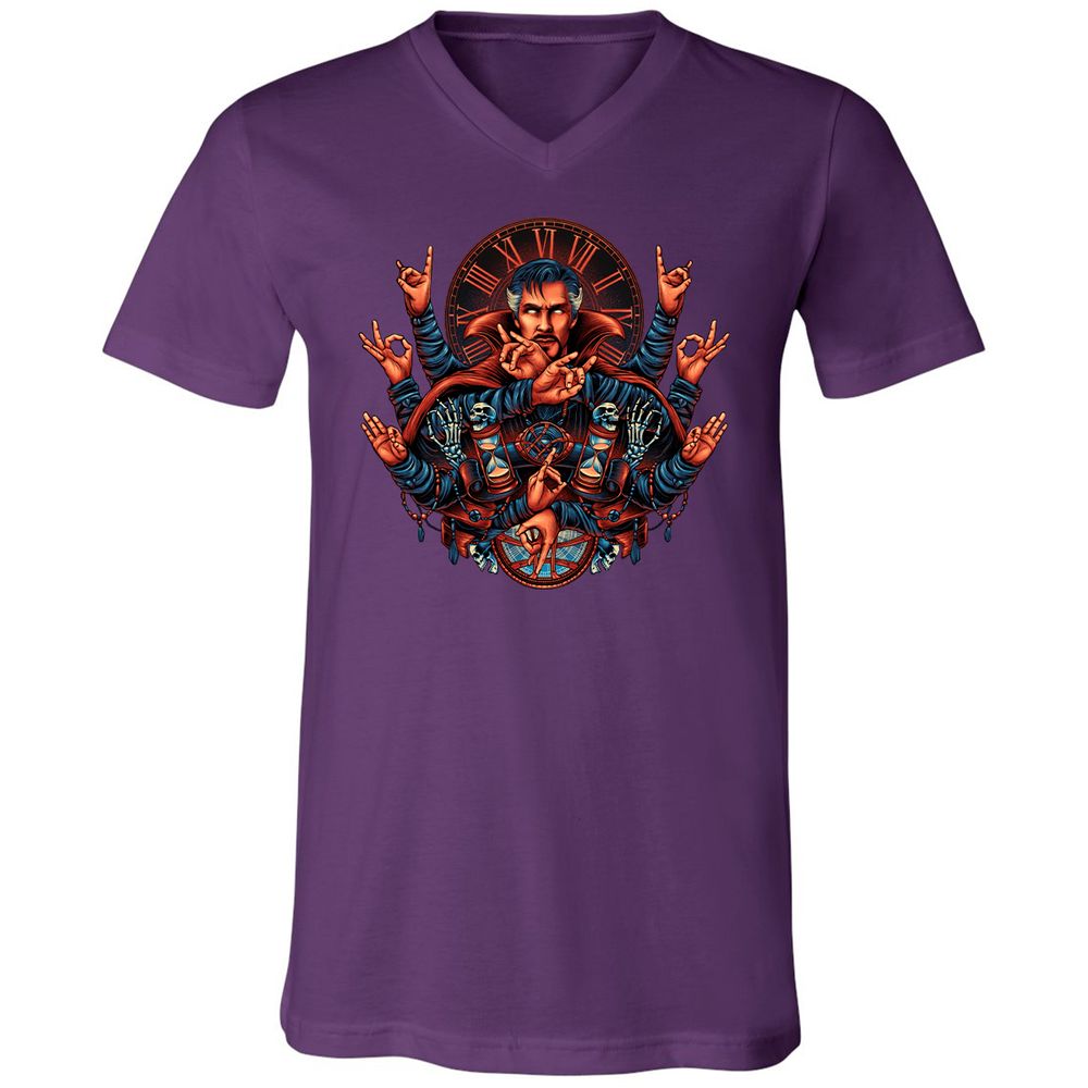 Unisex V-Neck T-Shirt - 8E977MR2 - Team Purple - 9