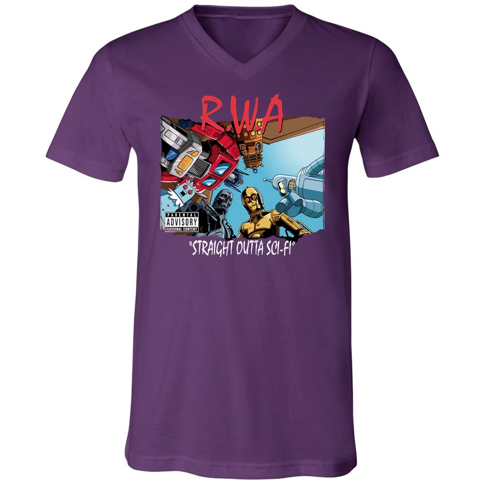 Unisex V-Neck T-Shirt - KCGGVCUV - Team Purple - 9