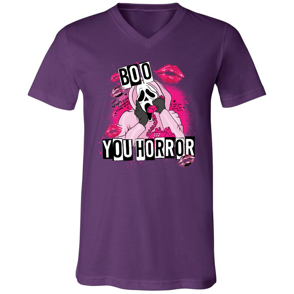 Unisex V-Neck T-Shirt - A3A8Q1EJ - Team Purple - 9