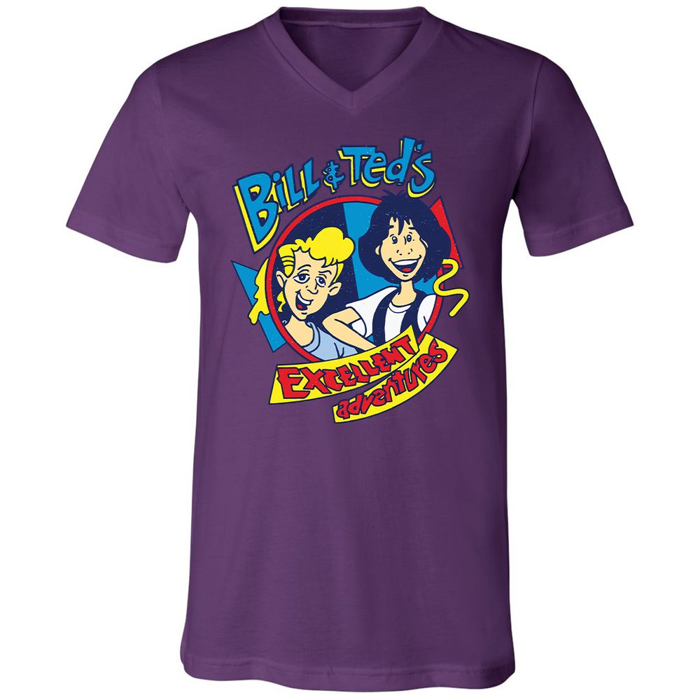 Unisex V-Neck T-Shirt - LUBQJY6S - Team Purple - 9