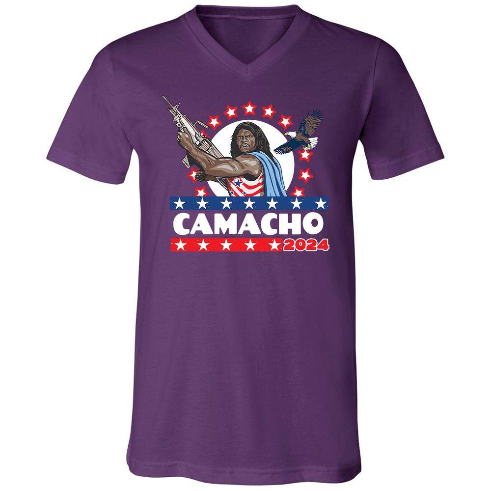 Unisex V-Neck T-Shirt - JTFYLMVE - Team Purple - 9
