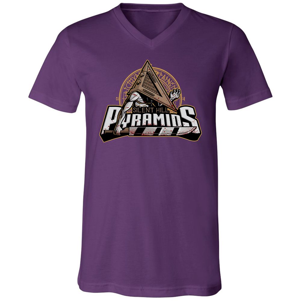 Unisex V-Neck T-Shirt - YXBG6ET9 - Team Purple - 9
