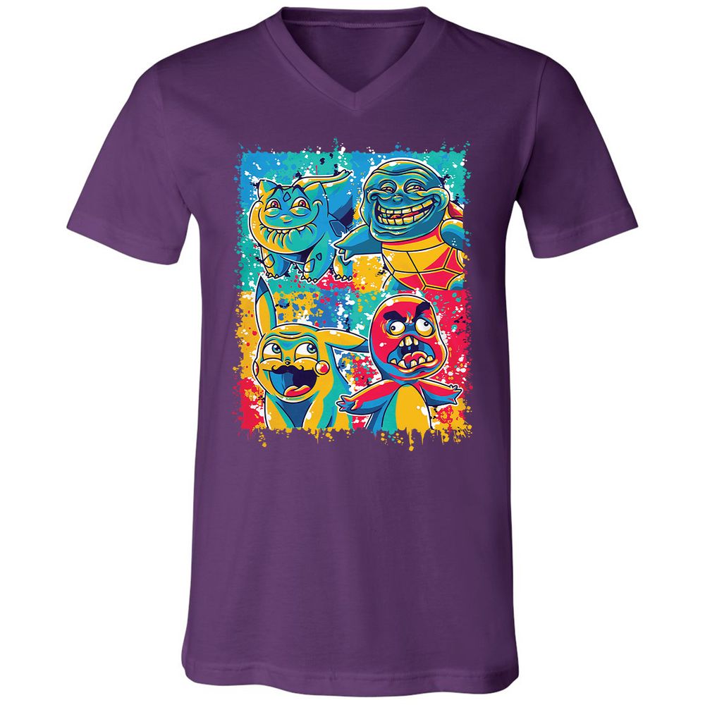 Unisex V-Neck T-Shirt - P6JLJ7FX - Team Purple - 9