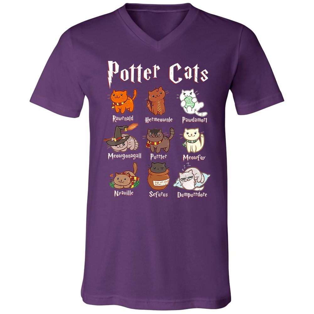 Unisex V-Neck T-Shirt - X7KL3T1V - Team Purple - 9