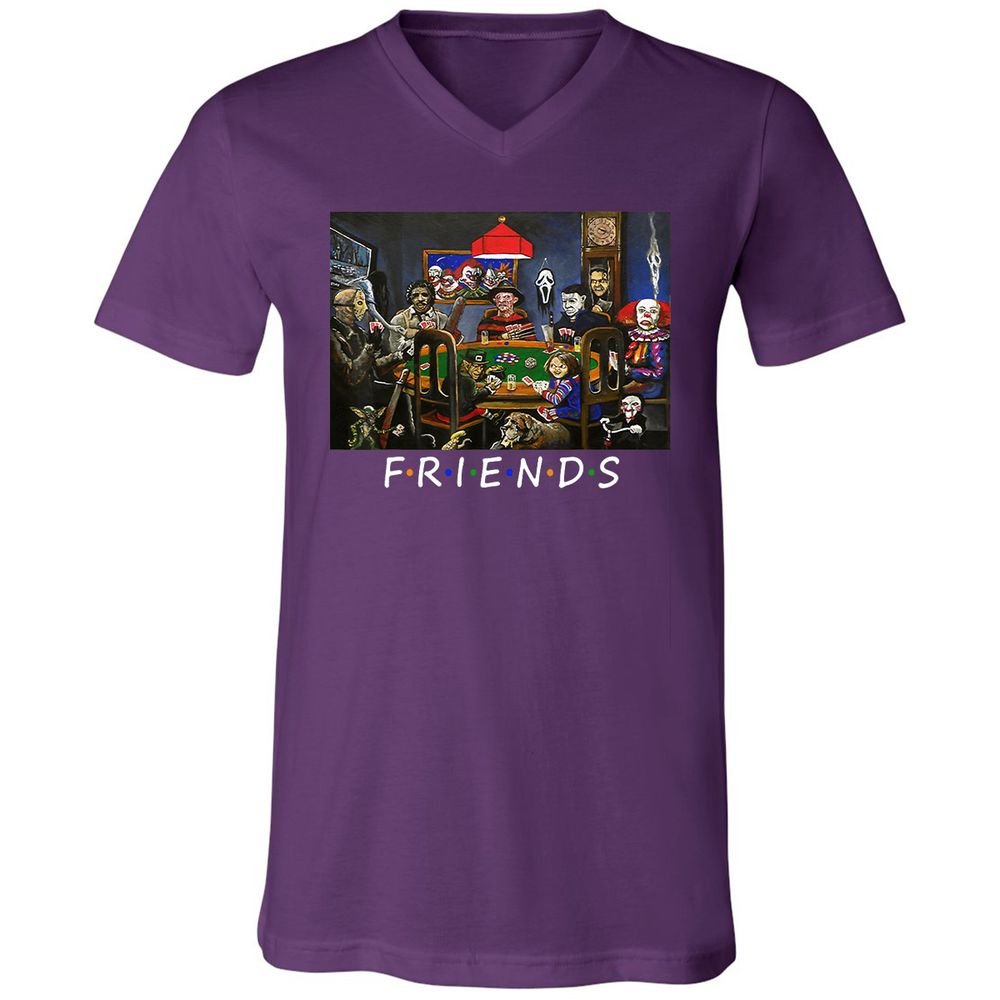 Unisex V-Neck T-Shirt - VBZREE1P - Team Purple - 9