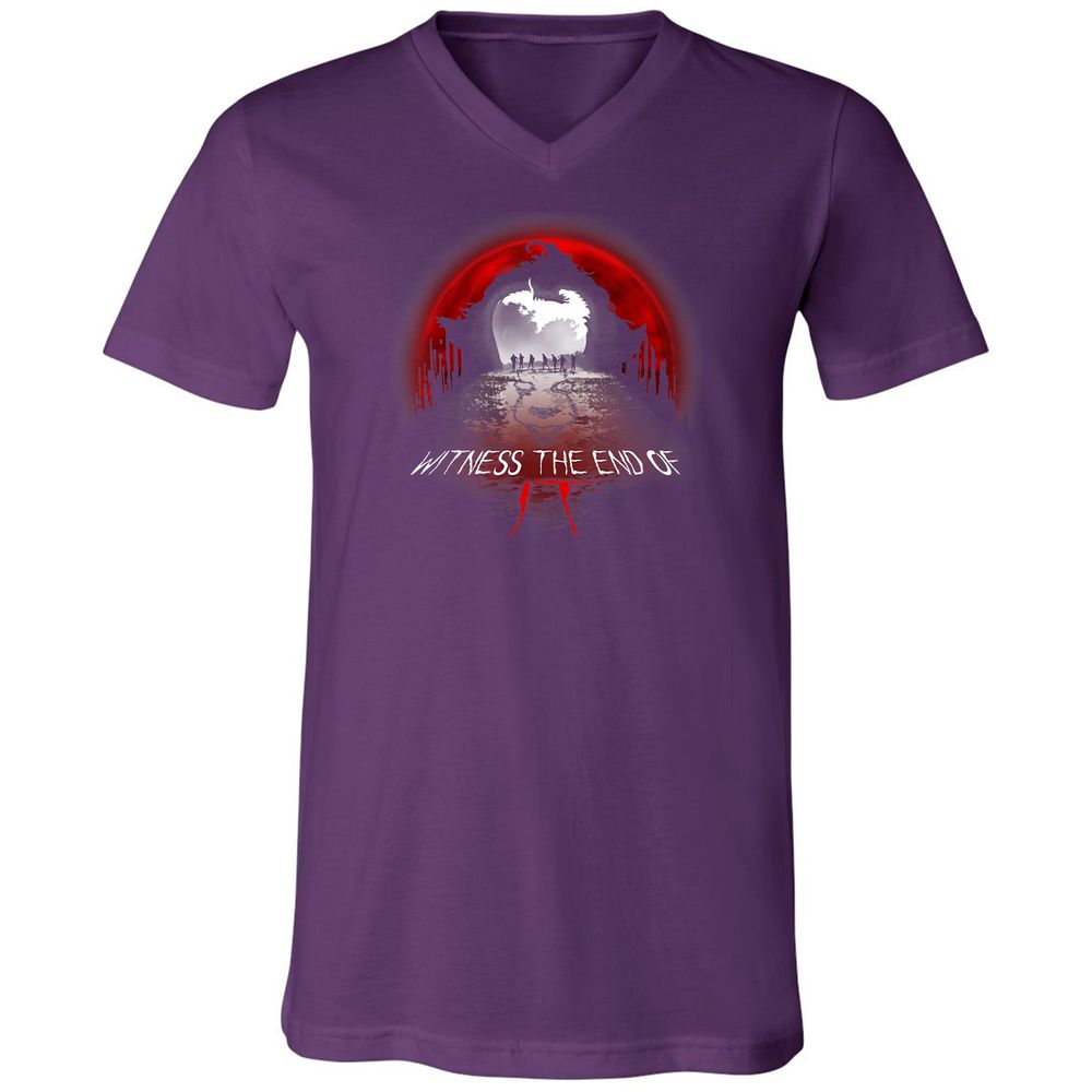 Unisex V-Neck T-Shirt - PSAMY1WP - Team Purple - 9