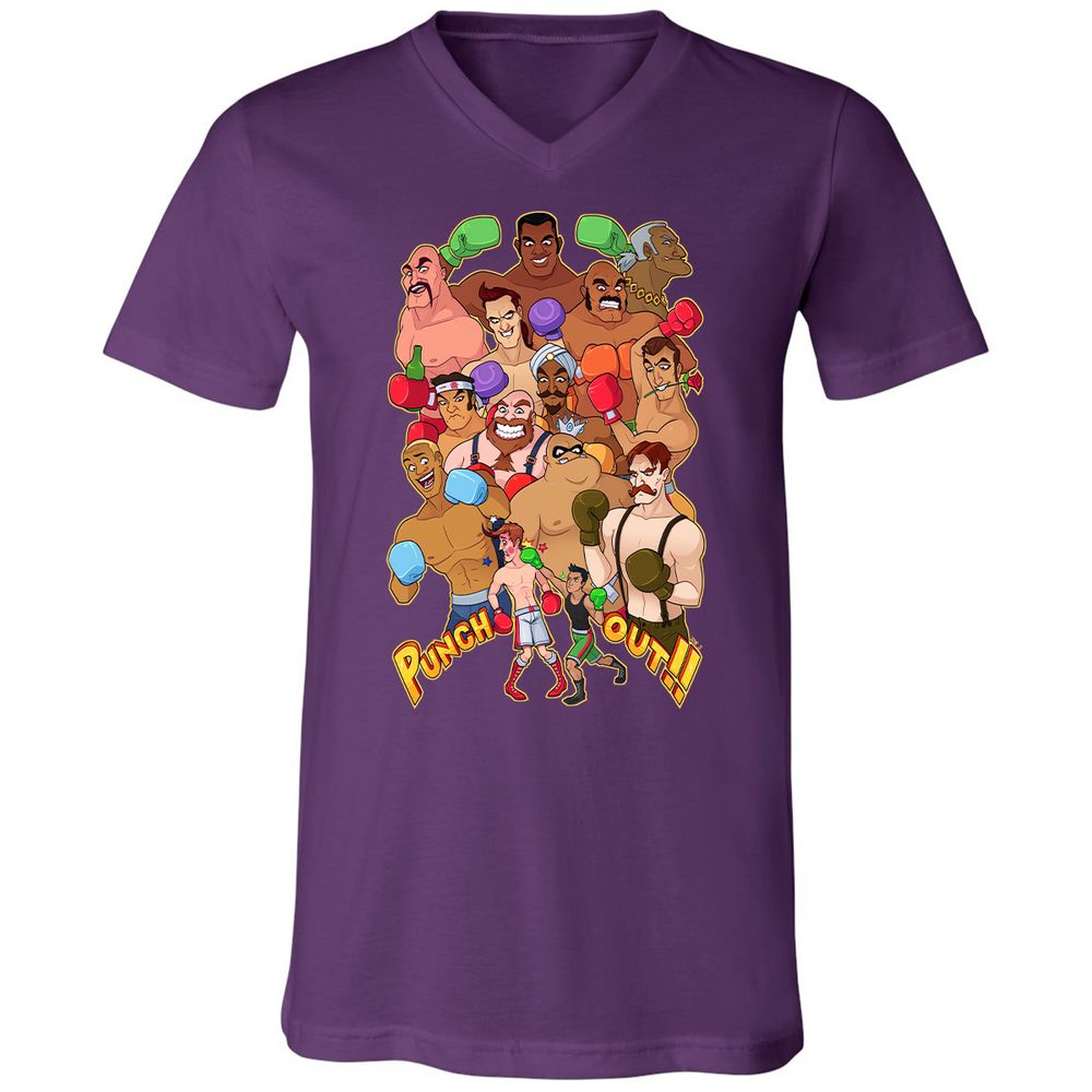 Unisex V-Neck T-Shirt - 4ZNPMJY5 - Team Purple - 9