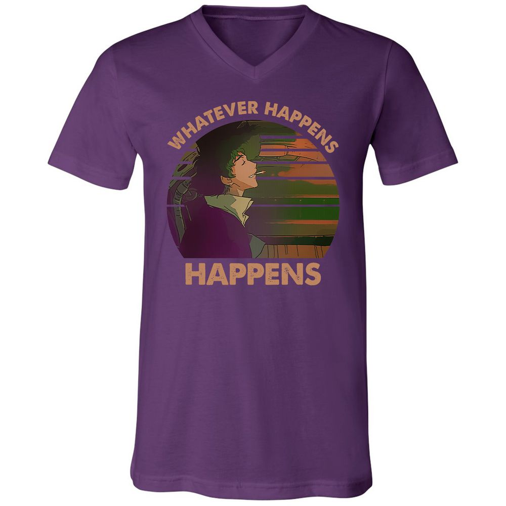 Unisex V-Neck T-Shirt - 4NBHQ3P2 - Team Purple - 9