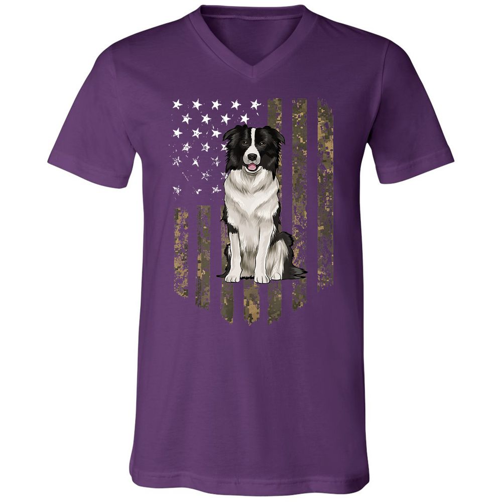 Unisex V-Neck T-Shirt - CMHFVAAW - Team Purple - 9
