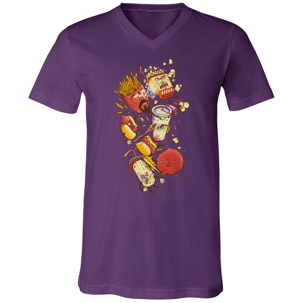 Unisex V-Neck T-Shirt - EFBJG8E1 - Team Purple - 9
