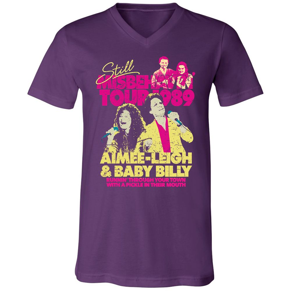 Unisex V-Neck T-Shirt - S1R1LEF7 - Team Purple - 9