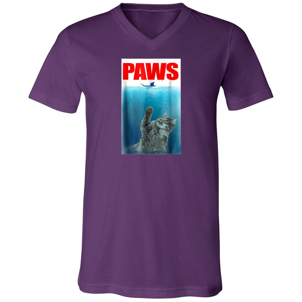 Unisex V-Neck T-Shirt - XHBJMDD7 - Team Purple - 9