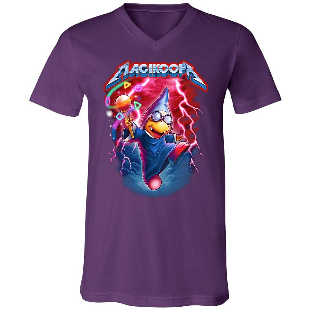 Unisex V-Neck T-Shirt - 86YKXULU - Team Purple - 9