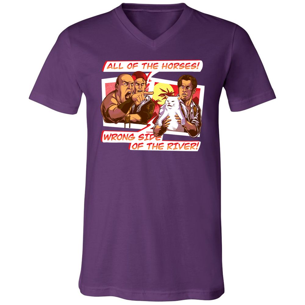 Unisex V-Neck T-Shirt - AZ8CQ8NF - Team Purple - 9
