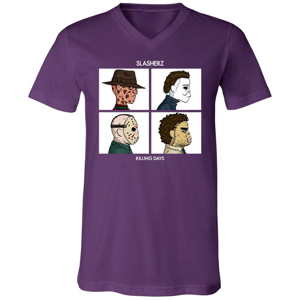 Unisex V-Neck T-Shirt - D9KU5CVK - Team Purple - 9