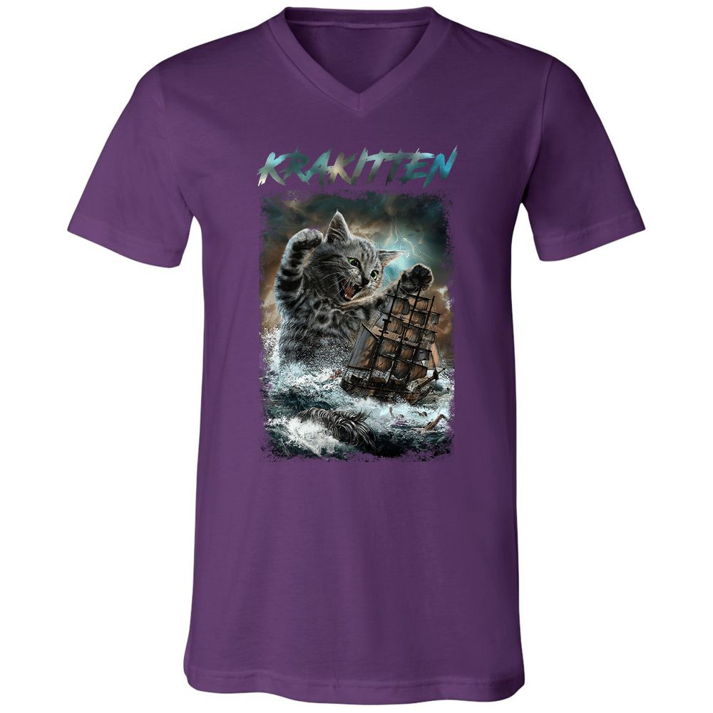 Unisex V-Neck T-Shirt - 2KDVBMXV - Team Purple - 9