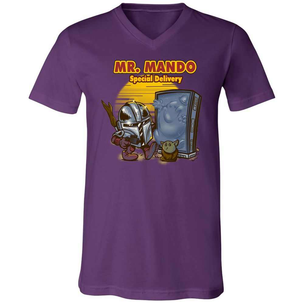 Unisex V-Neck T-Shirt - EPYQS3YE - Team Purple - 9