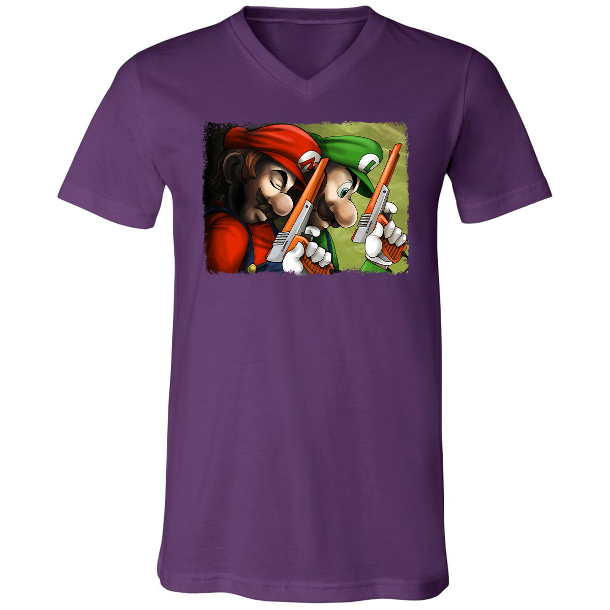 Unisex V-Neck T-Shirt - B5W1B47Z - Team Purple - 9