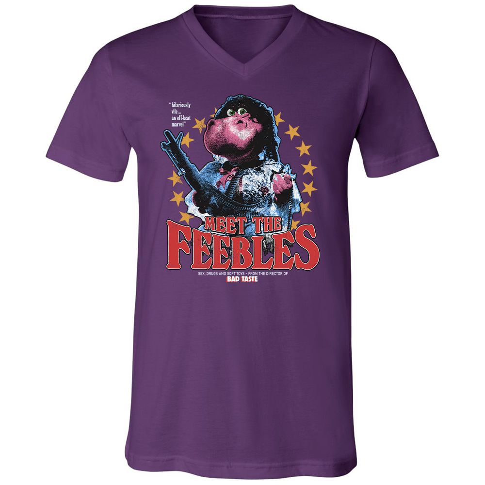 Unisex V-Neck T-Shirt - FVD1AQVM - Team Purple - 9