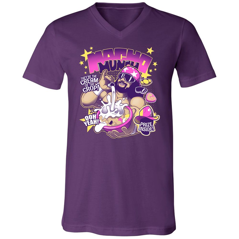 Unisex V-Neck T-Shirt - QRV9Y862 - Team Purple - 9