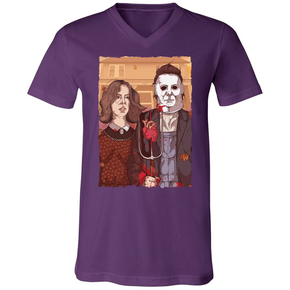 Unisex V-Neck T-Shirt - JWGA91PK - Team Purple - 9