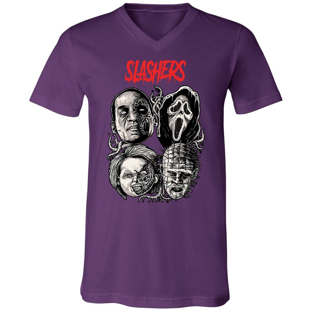 Unisex V-Neck T-Shirt - 89RMY1UV - Team Purple - 9