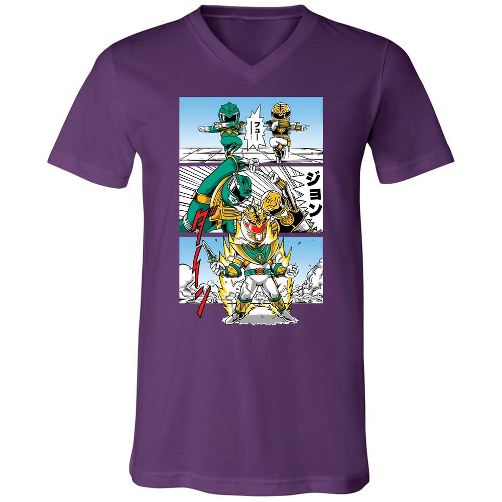 Unisex V-Neck T-Shirt - D6NY6WLQ - Team Purple - 9