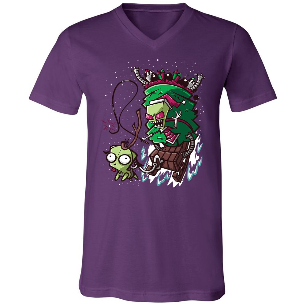 Unisex V-Neck T-Shirt - PCYQ5AK1 - Team Purple - 9