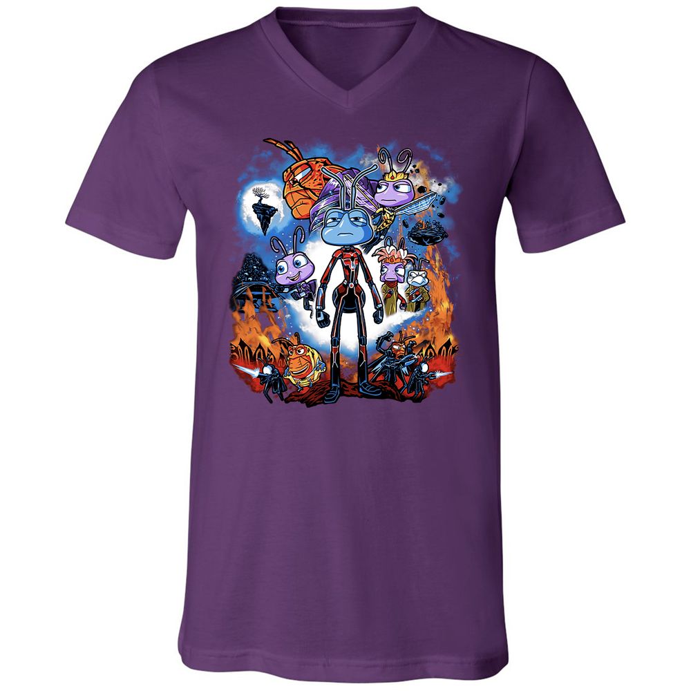 Unisex V-Neck T-Shirt - 5S83YZV3 - Team Purple - 9