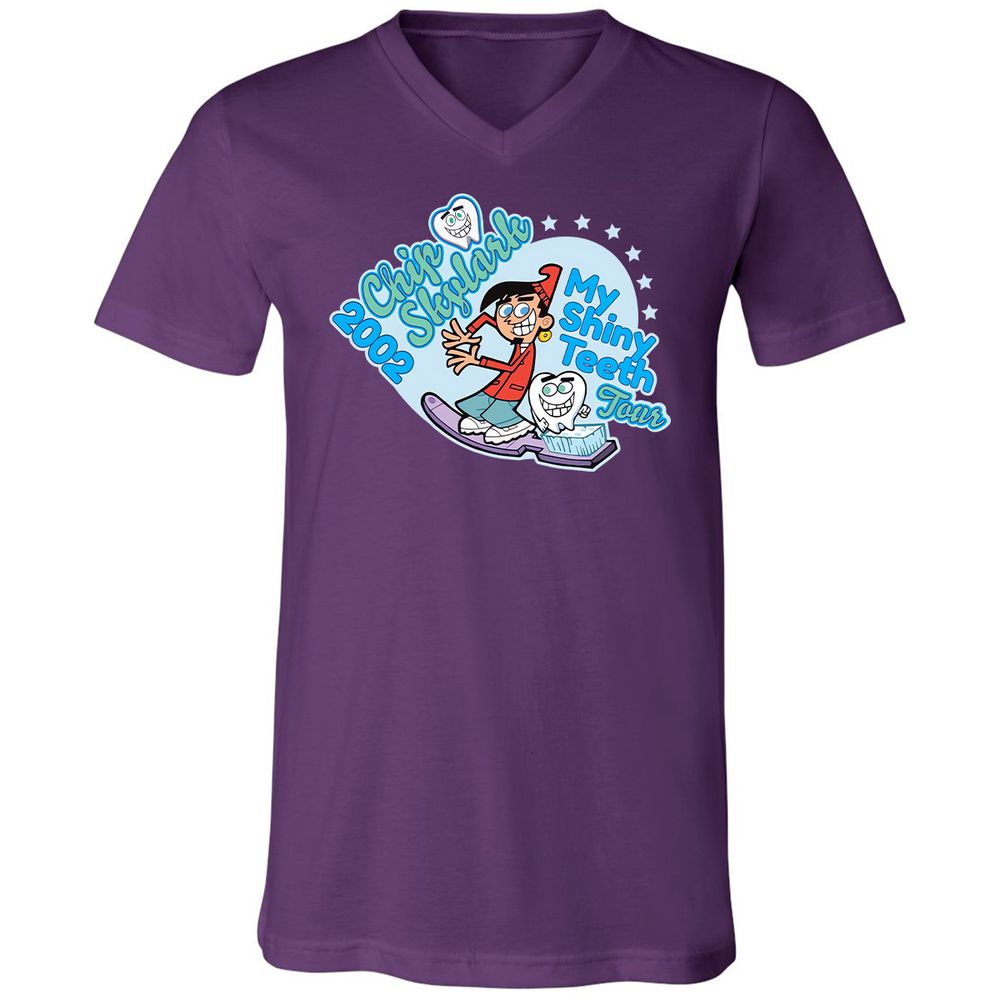 Unisex V-Neck T-Shirt - 5S9KFKLK - Team Purple - 9