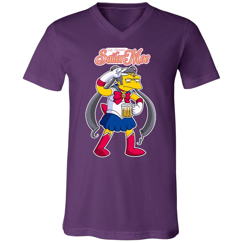 Unisex V-Neck T-Shirt - RP5NB6MK - Team Purple - 9