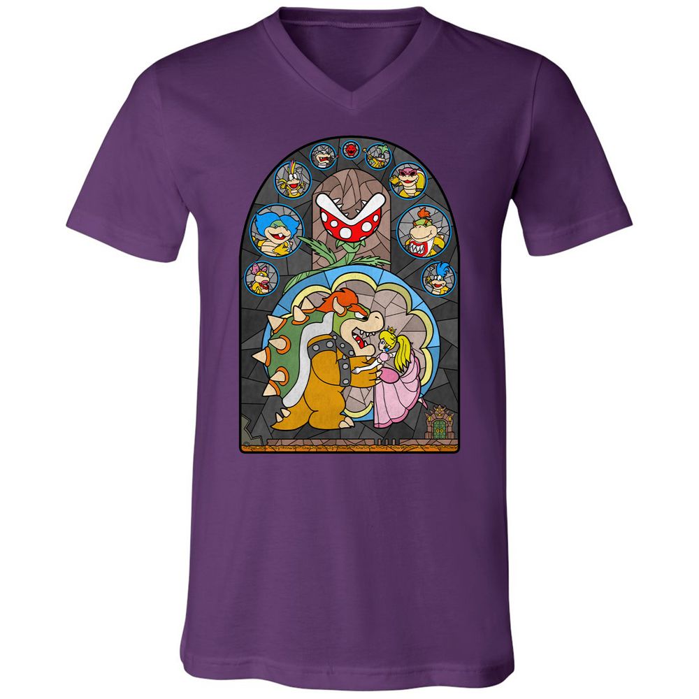 Unisex V-Neck T-Shirt - ZTB5GS8S - Team Purple - 9