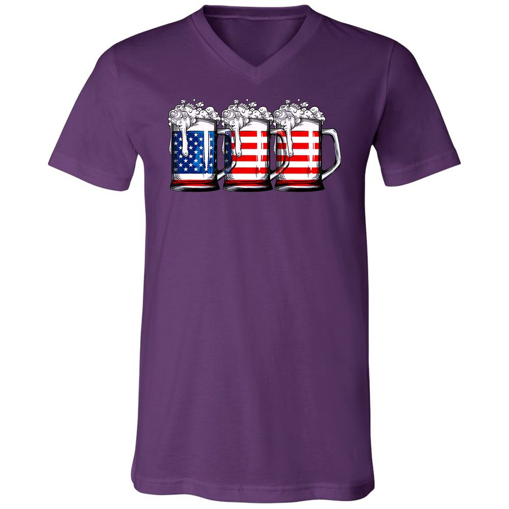 Unisex V-Neck T-Shirt - BJGR3HND - Team Purple - 9