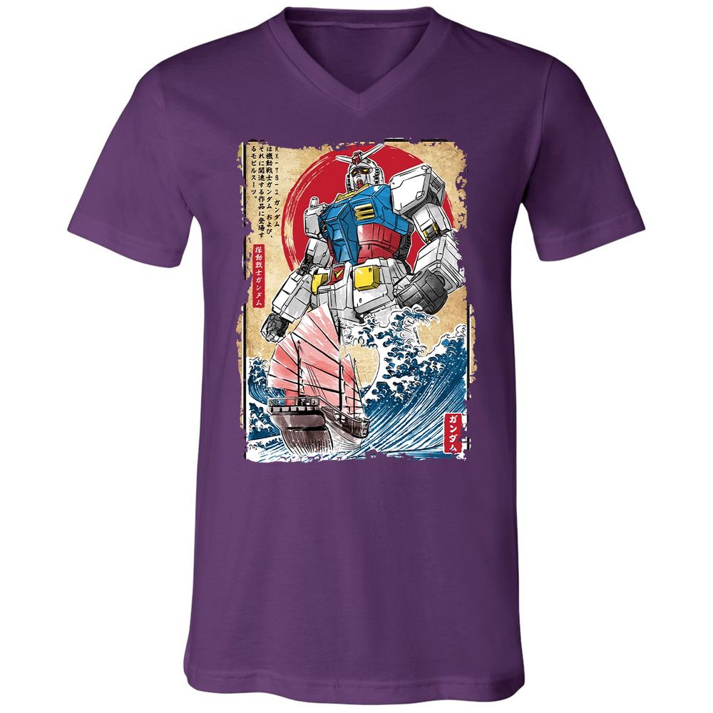 Unisex V-Neck T-Shirt - DMSZZYLK - Team Purple - 9