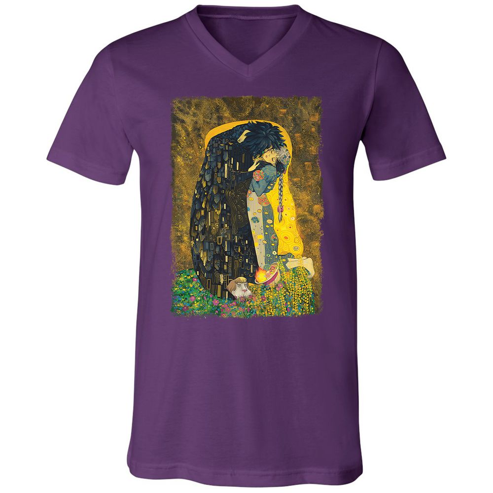 Unisex V-Neck T-Shirt - GDFURXM7 - Team Purple - 9