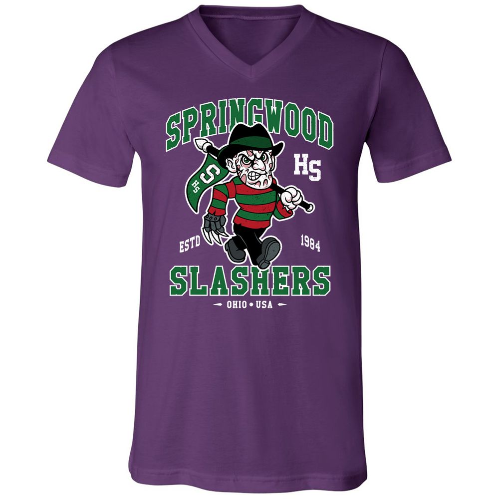 Unisex V-Neck T-Shirt - PNNKP9X3 - Team Purple - 9